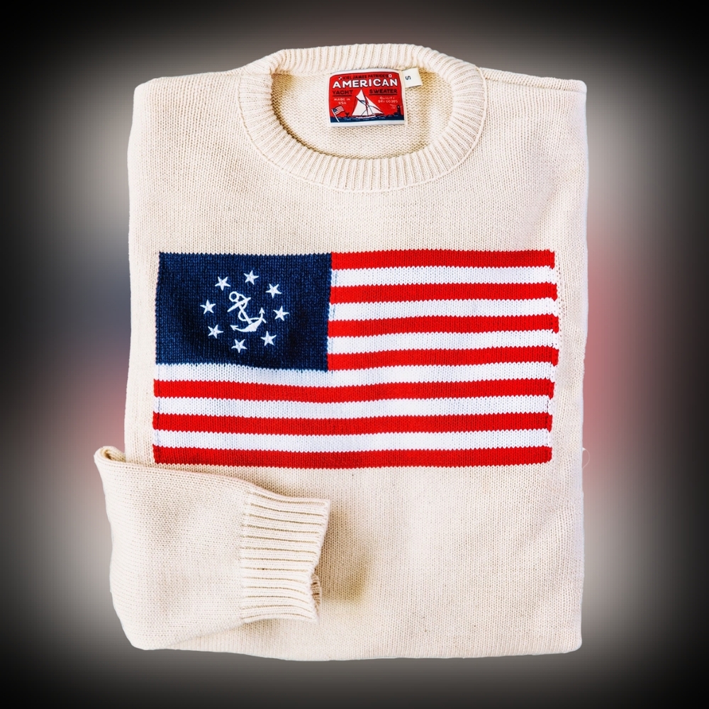 NWOT Kiel James Patrick American Yacht Sweater Cream XS/S - Picture 11 of 11